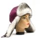 Шапка ушанка женская, Плащёвка Свекла, мех Соболь - catalog_39280.jpg
