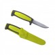 Нож Morakniv Basic углеродистая сталь, пласт. ручка (лайм), 12975 - Нож Morakniv Basic углеродистая сталь, пласт. ручка (лайм), 12975