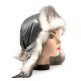 Шапка ушанка женская, Плащёвка Серебро, мех Куница - catalog_3557w.jpg
