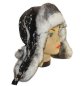Шапка ушанка женская,Чёрная  плащёвка c белым рисунком, мех Соболь - Shapka ushanka genskay_Chernaya_plashevka_s_belie_uzori_meh_Sobole.jpg