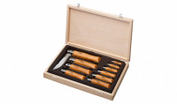 Набор складных ножей Opinel VRN Carbon Tradition из 10 штук в деревянном кейсе