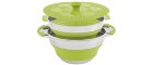 650125 OUTWELL набор посуды Collaps Pot w/colander & lid 4,5л Green - кастрюля с крышкой + дуршлаг