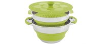 650125 OUTWELL набор посуды Collaps Pot w/colander & lid 4,5л Green - кастрюля с крышкой + дуршлаг