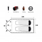 Палатка Trimm X3mm DSL, оранжевый 2+1