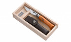 Нож складной Opinel №8 VRN Carbon Tradition в деревянном кейсе и с кожаным чехлом