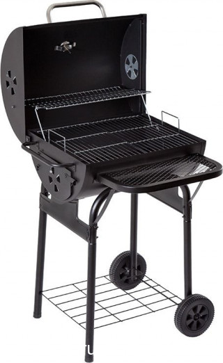 Grill-Master 53 гриль "бочка" стационарный с полкой черный