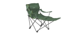 470114 OUTWELL кресло-шезлонг до 125кг Windsor Hills Green, 88х66/115х99см *