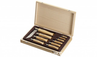 Набор складных ножей Opinel VRI Tradition Inox из 10 штук в деревянном кейсе