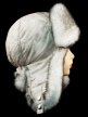 Шапка ушанка женская, Бежевая плащёвка с рисунком, мех Соболь - Shapka_ushanka_jenskaya_plashevka_Bejevaya_s_risunkom_meh_Sobole.jpg