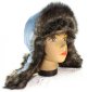 Шапка ушанка женская, Голубая плащёвка, мех Волк - Shapka_ushanka_jenskaya_plashevka_Golubaya_meh_Volk.jpg