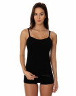 Майка женская узкая лямка CAMISOLE, черный