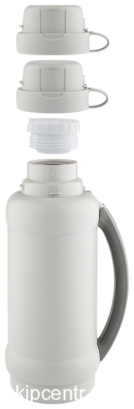 Термос со стеклянной колбой Thermos 34-100 объем 1 л (серый/синий)