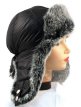 Шапка ушанка женская, Чёрная плащёвка, мех Волк седой - Shapka ushanka genskay_Chernaya_plashevka_meh_Volk_sedoi.jpg