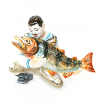 Фигурка "Рыбак с рыбой"