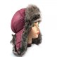 Шапка ушанка женская, Плащёвка Свекла, мех Волк - catalog_55.jpg