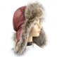 Шапка ушанка женская, Плащёвка Бордо, мех Енот финский - catalog_59ma.jpg